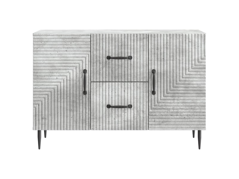  Buffet - bahut - meuble de rangement gris béton 89 x 34,5 x 60 cm bois d'ingénierie  - Conforama E