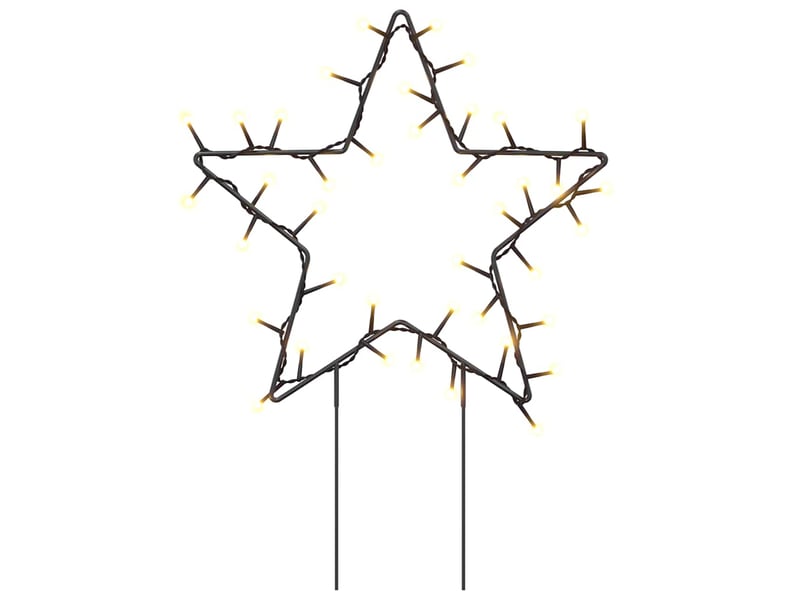  Décoration lumineuse étoile de noël piquets 3 pcs 50 led 29 cm  - Conforama C