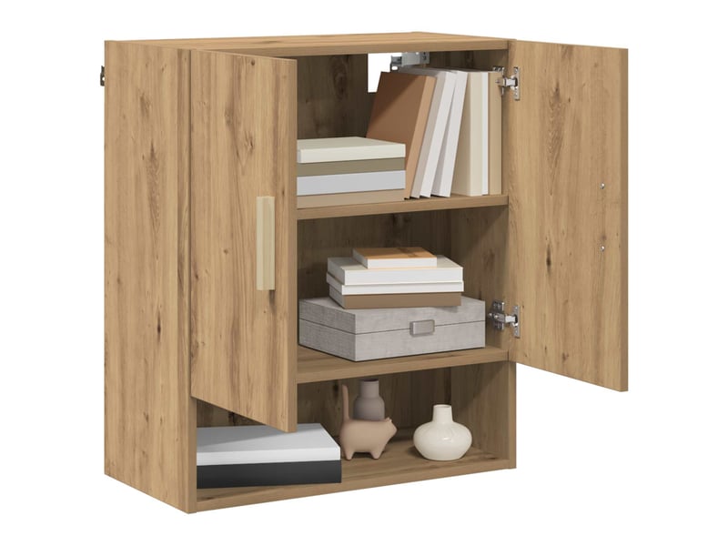  Meuble mural, meuble de rangement salon 60 x 31 x 70 cm bois d'ingénierie chêne artisan  - Conforama C
