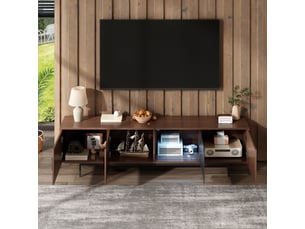Meuble tv coloris marron 200 cm <strong>PEXCHO</strong>  <strong></strong>