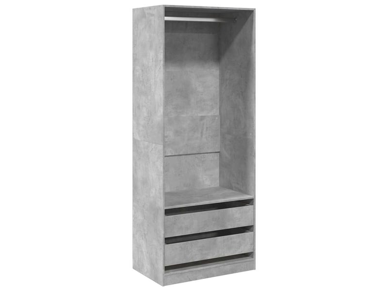  Garde-robe, armoire de rangement gris béton 80x50x200 cm bois d'ingénierie shl53222  - Conforama A