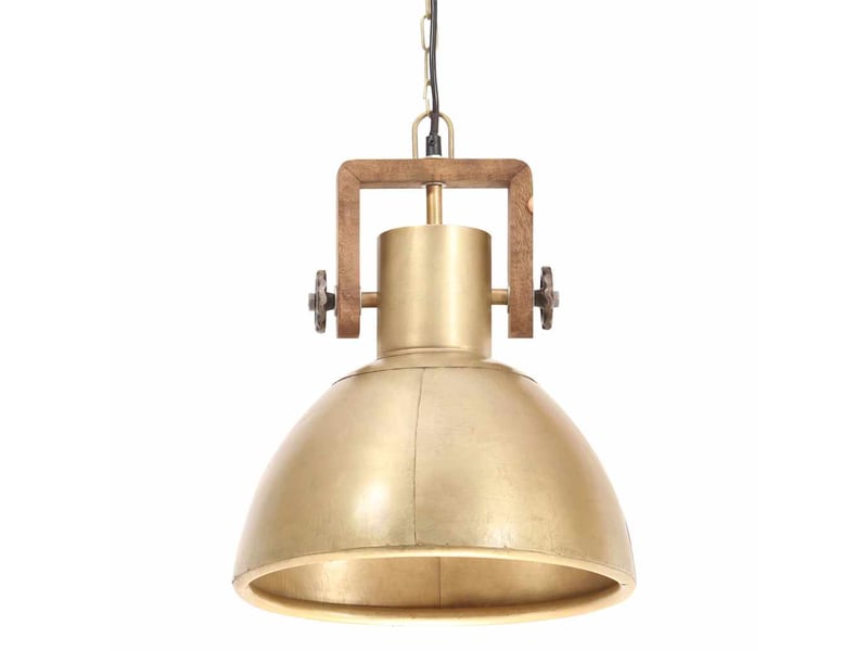  Lampe suspendue, suspension luminaire industrielle 25 w laiton rond 30 cm e27  - Conforama E