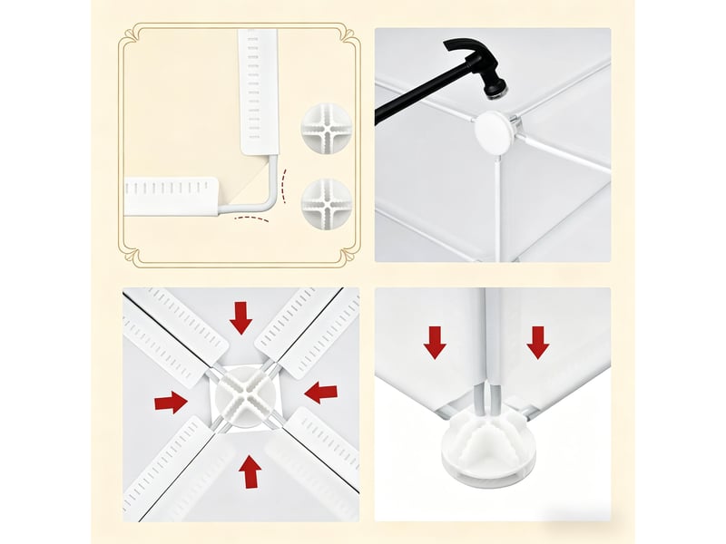  Meuble à chaussures modulable 10 compartiments avec portes pour entrée 40×30×170 cm blanc  - Conforama D
