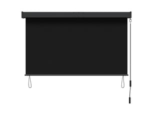 Store enrouleur, store à rouleau noir 160 x 250 cm tissu et aluminium cf45393