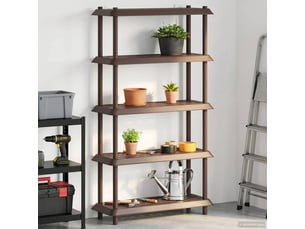 Unité de rangement 5 niveaux, étagère de rangement 100 x 40 x 177 cm pp marron