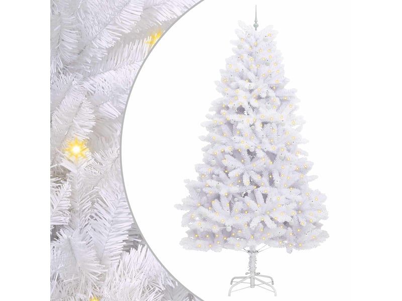 Sapin de noël, arbre de noël artificiel à branches articulées blanc 300 cm cf61083 - Conforama A