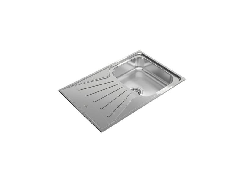  Evier encastrable inox mat starbright 45 1 cuve 1 egouttoir reversible 790x500 mm TEK1703029588301 - Conforama B