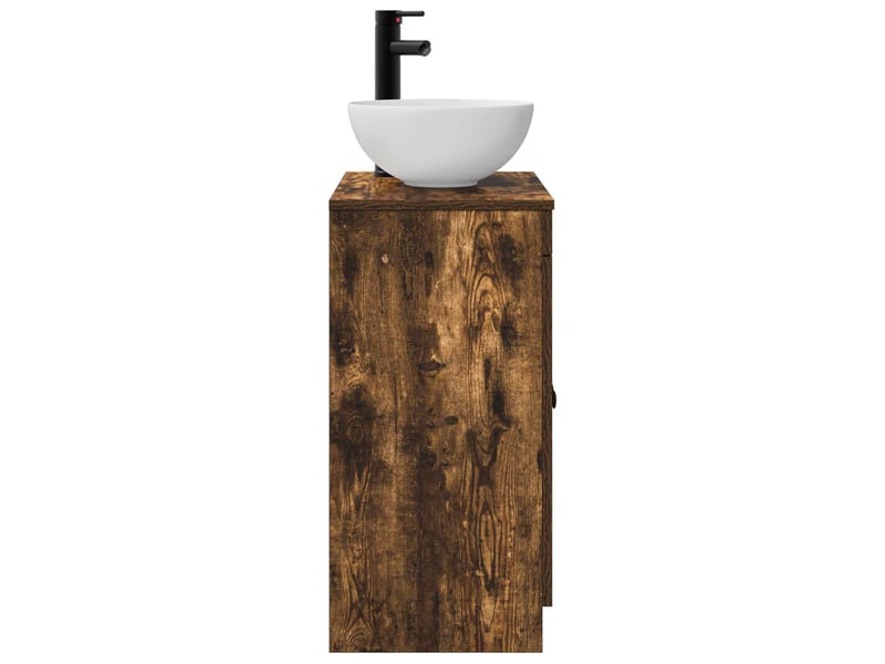 Meuble de salle de bain avec évier chêne fumé 54x35x83 cm shl2434 - Conforama E