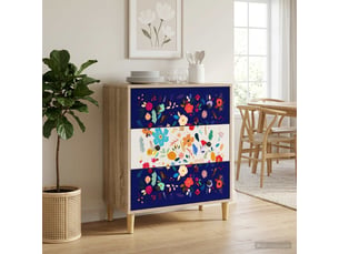 Commode 1 tiroir(s) <strong></strong> <strong></strong> coloris bois clair largeur 66 cm