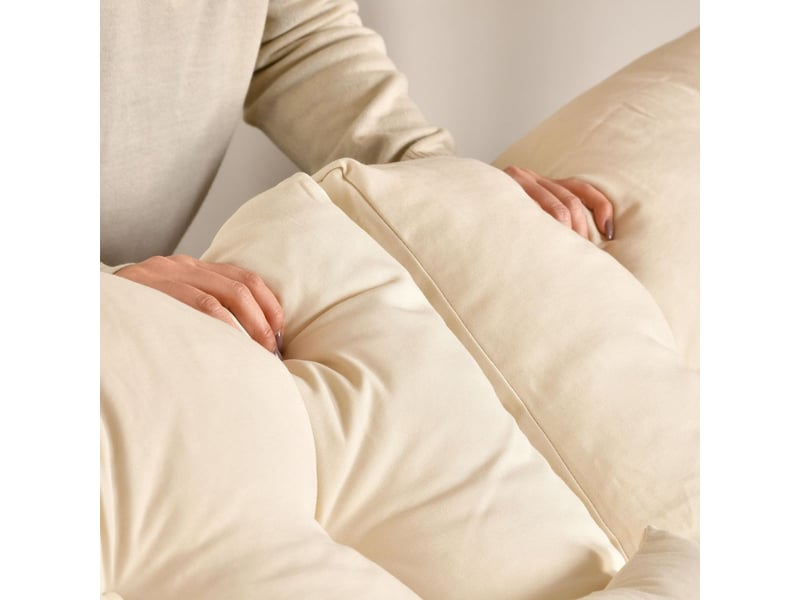  Balancelle de jardin en bois avec toit luna deluxe - beige  - Conforama D