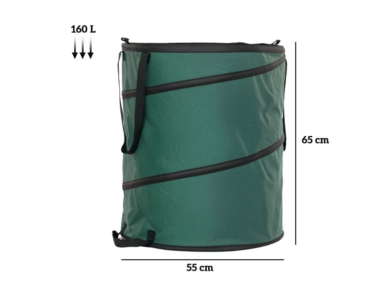  Sacs de jardin 2 x 160 l ø55 x 65 cm pliables verts  - Conforama C