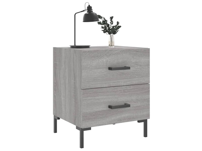  Lot de 2 table de chevet, table d'appoint sonoma gris 40x35x47,5 cm shl51971  - Conforama C
