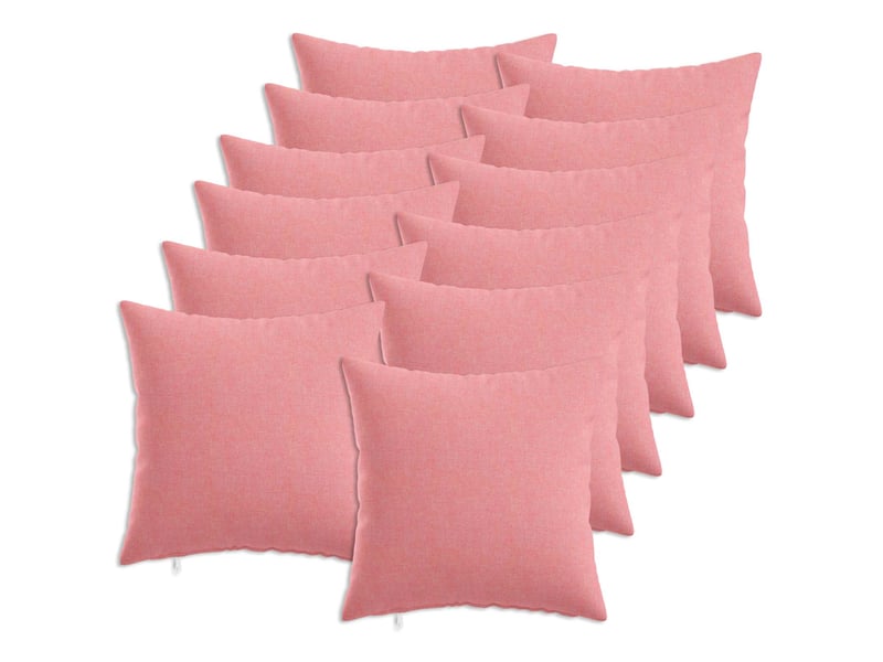 Lot de 12 coussins avec oreiller, coussins décoratifs heerlen rose tissu cf50104 - Conforama B