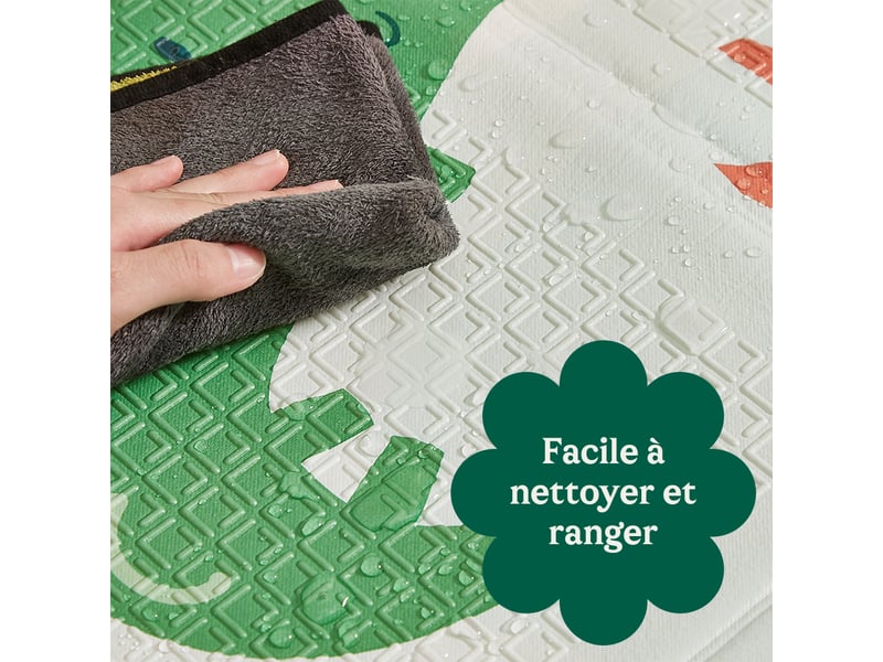  Casabel tapis d'éveil bébé évolutif 180x150cm, tapis bébé pliable et imperméable avec motifs dinosaures  - Conforama E