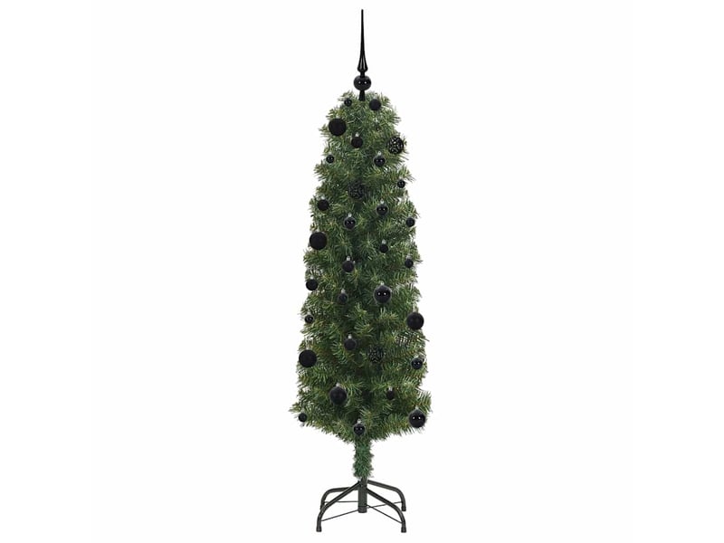Sapin de noël - arbre de noël artificiel vert 150 cm pvc et acier et plastique - Conforama D