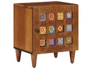 Table de chevet - cabinet de chevet - table de nuit marron 40 x 33 x 46 cm bois de mangue massif