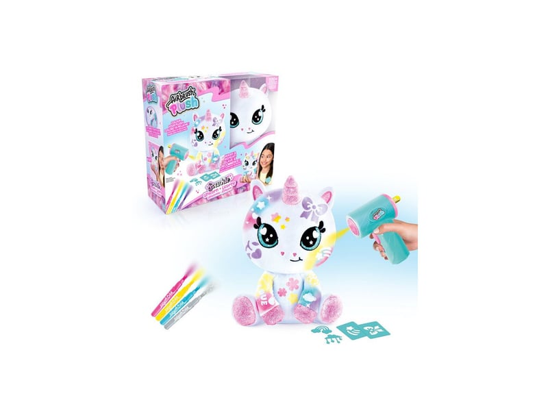 Kit loisirs creatifs licorne airbrush electronique avec spray markers pochoirs CTAIR088 - Conforama B