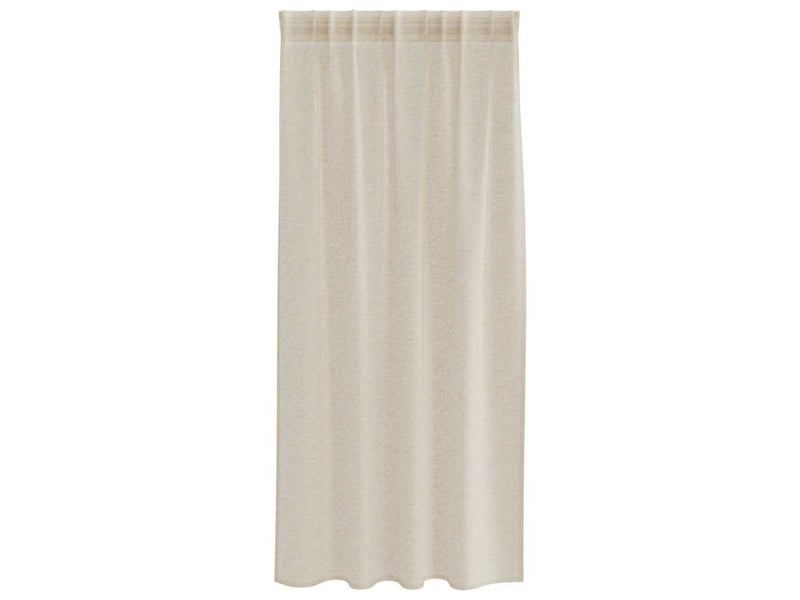  Lot de 2 rideaux en voile, voilage couleur sable 175 x 140 cm polyester cf43884  - Conforama D