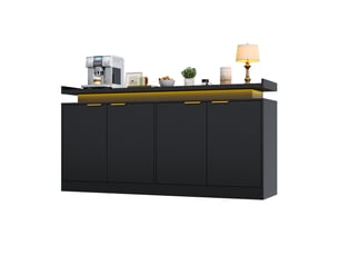 Buffet <strong>VIVRYN</strong> <strong></strong> - 160 cm coloris noir