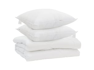 Couette avec oreiller 3 pcs - duvet blanc microfibre