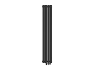 Emke radiateur à eau chaude, radiateur plat seule couche connexion centrale, montage mural vertical design, noir 180x30cm, 559w