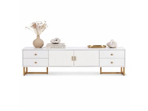 Meuble tv coloris blanc 175 cm MEUBLIV  