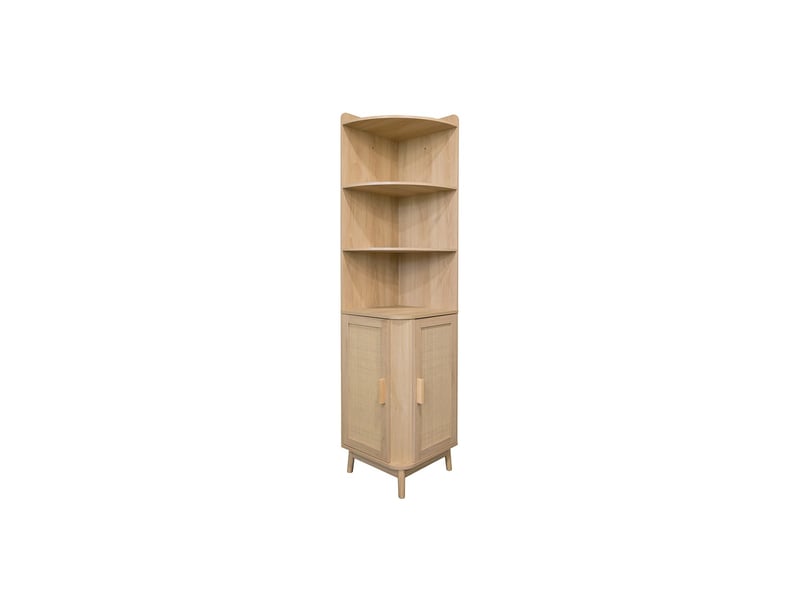 Meuble d'angle bois cannage 40 x 40 x 172 cm 62865 - Conforama A