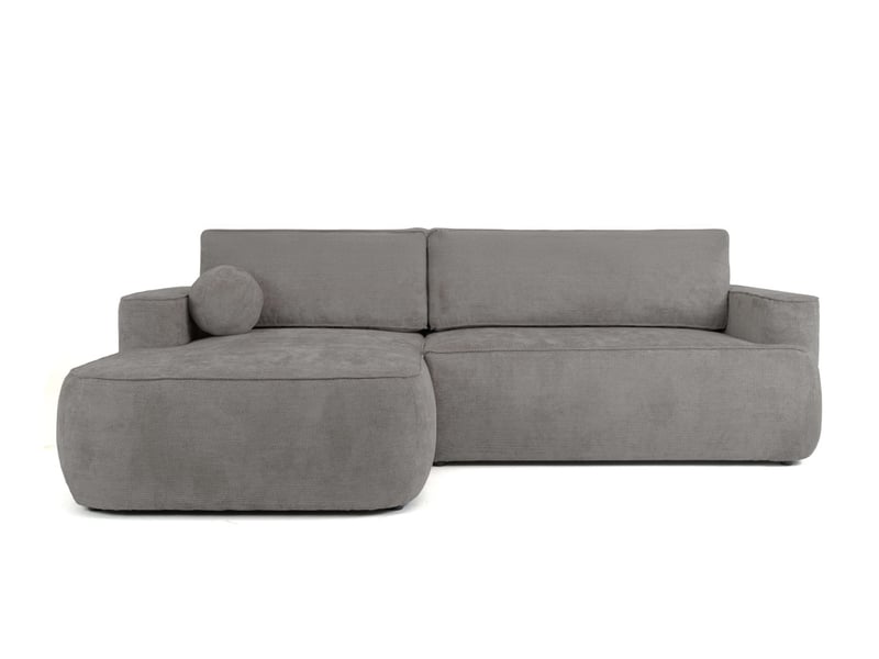  Canapé d'angle gauche cassis avec coffre de rangement en tissu chenille - gris CASSIS - Conforama A