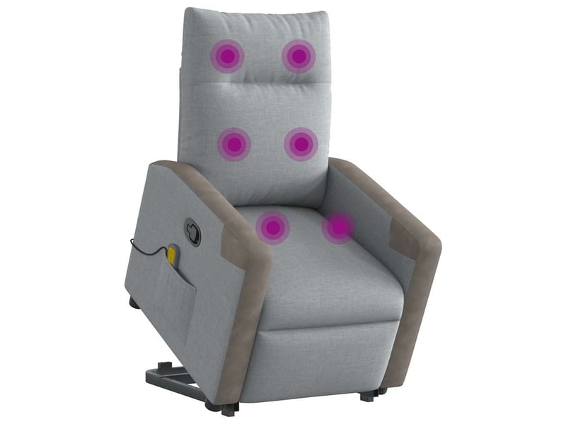 Fauteuil relax, fauteuil de massage inclinable gris clair tissu shl47385 - Conforama A