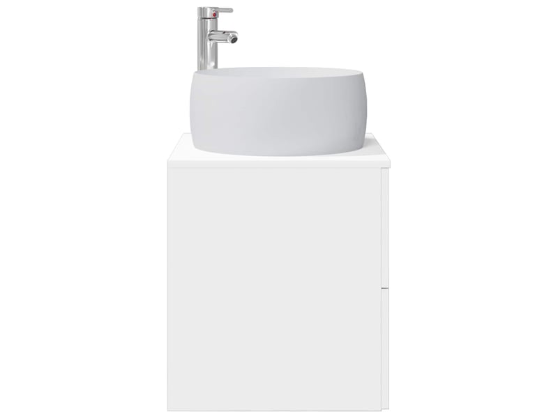  Vanité de lavabo mural, meuble de rangement blanc 49.5x44.5x66 cm shl6445  - Conforama D