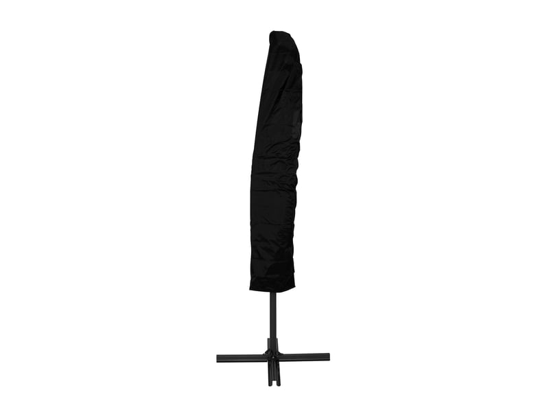 Parasol banane à mât déporté suspendu vert à led solaire 3 m jardin terrasse extérieur manche auvent manivelle imperméable protection aux uv base 216440 - Conforama C