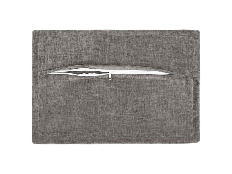  Lot de 6 housses de coussin houten gris foncé 30 x 50 cm cf49824  - Conforama D