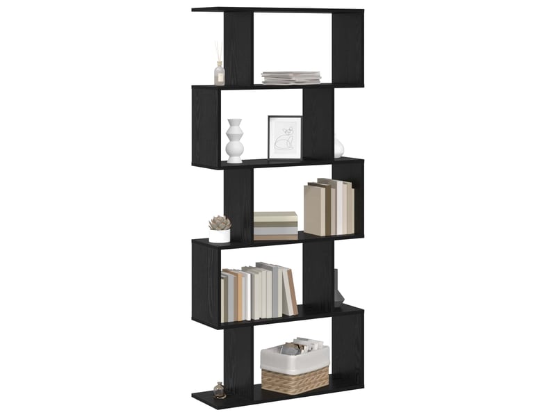  Bibliothèque 5 niveaux, armoire à livres 70 x 24 x 161 cm bois d'ingénierie  - Conforama C