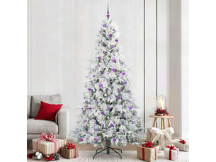 Sapin de noël - arbre de noël artificiel à branches articulées blanc 240 cm