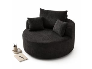 Fauteuil fixe <strong>MODENVIE</strong> <strong></strong> Tissu noir vendu A l'unité