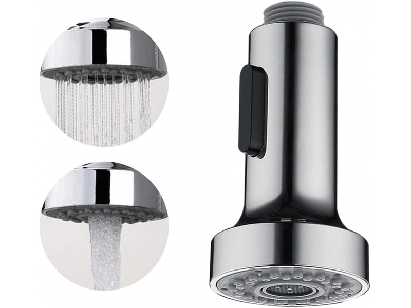  1pcs douchette evier cuisine, 2 modes embout robinet cuisine, rallonge robinet cuisine, brise jet robinet cuisine avec aerateur(argent)  - Conforama A