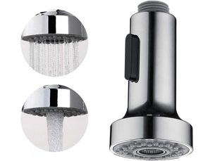 1pcs douchette evier cuisine, 2 modes embout robinet cuisine, rallonge robinet cuisine, brise jet robinet cuisine avec aerateur(argent)