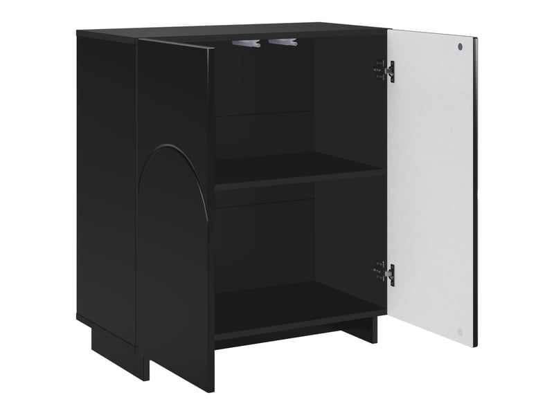 Buffet salon, buffet de rangement noir 67x34,5x75 cm bois d'ingénierie - Conforama C