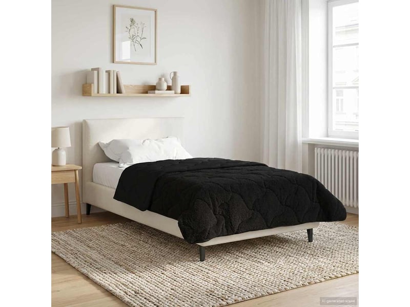  Couette - duvet d'été 135 x 200 cm été noir respirant  - Conforama B