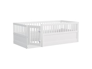Lit simple 90x200 cm LEYTN   coloris blanc