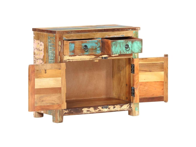  Buffet - bahut - meuble de rangement 70x35x65 cm bois de récupération massif  - Conforama A