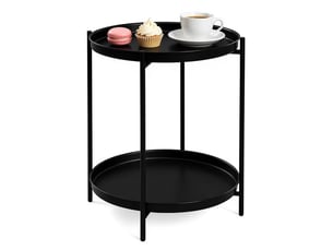 Table basse rond(e) coloris noir   - 44 cmx44 cm