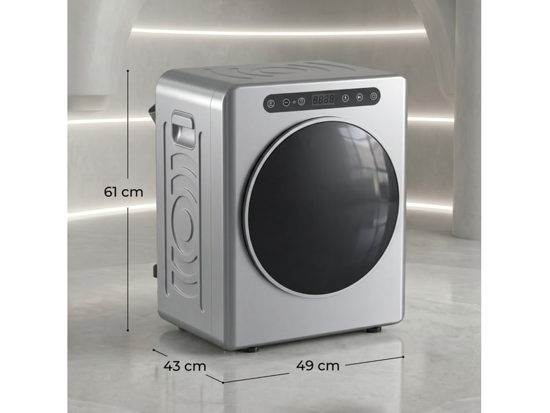  Sèche-linge à évacuation 5 kg 49x43x61 cm 1000 w argent  - Conforama E