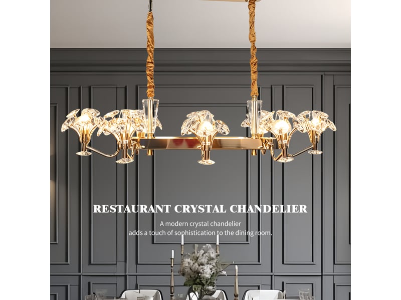  Lustre floral en cristal d – éclairage 3 couleurs ASLED-829 - Conforama C