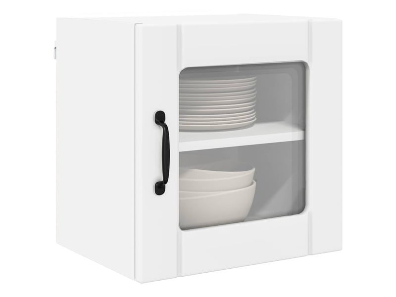  Meuble mural de cuisine, cabinet en verre mural blanc 40x31x40cm shl8077  - Conforama C