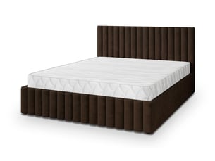 Lit coffre 180x200 cm <strong>MASSENO</strong> <strong></strong> coloris marron