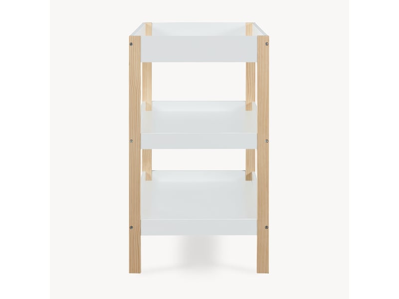  Table à langer oupilu avec 2 étagères 91 x 82 x 53 cm blanc [en.casa]  - Conforama E