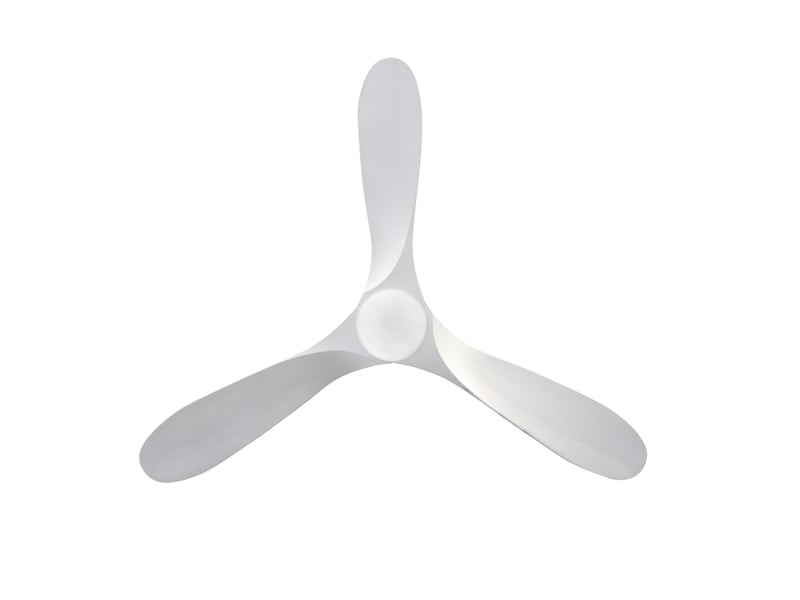  Ventilateur de plafond avec éclairage 132 cm blanc en bois, télécommande 6 vitesses et fonction mémoire  - Conforama E