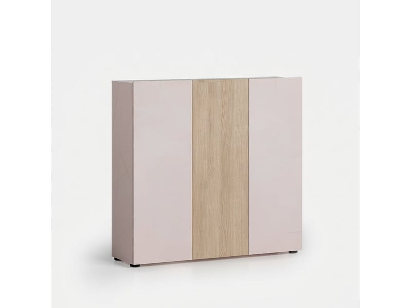  Meuble à chaussures gain de place 3 portes avec étagères lady - beige  - Conforama A