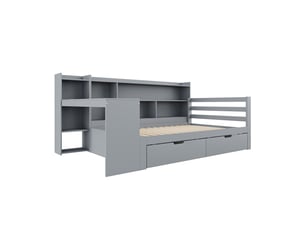 Lit banquette 90x200 cm MAISONORA   coloris gris